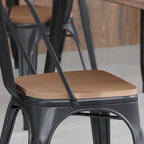 All-Weather Polyresin Seat for Colorful Metal Stools and Chairs-4 Pack