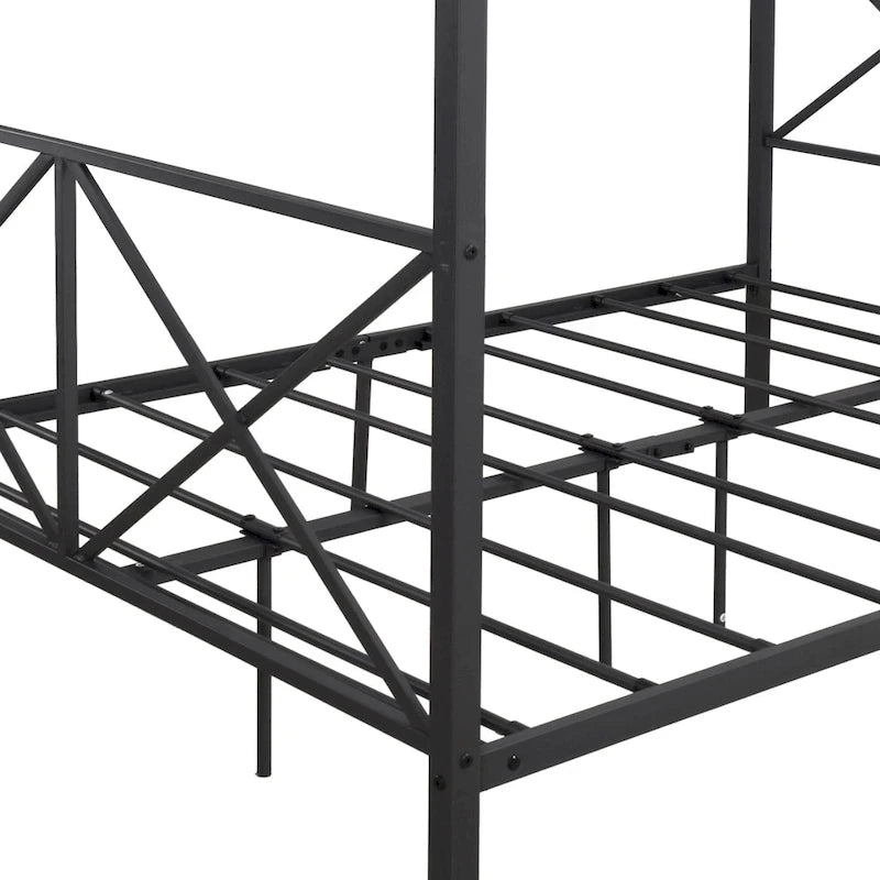 Metal Canopy Bed Frame Platform Bed Frame