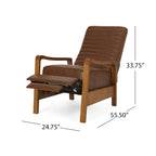 Munro Channel Stitch Pushback Recliner by Christopher Knight Home