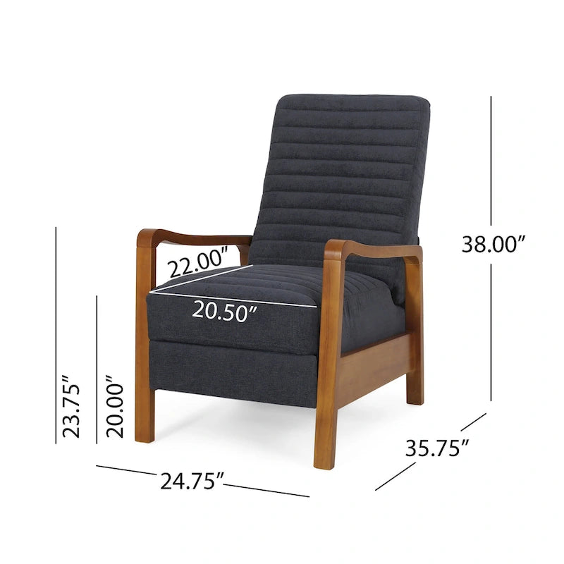 Munro Channel Stitch Pushback Recliner by Christopher Knight Home