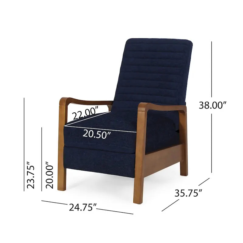 Munro Channel Stitch Pushback Recliner by Christopher Knight Home