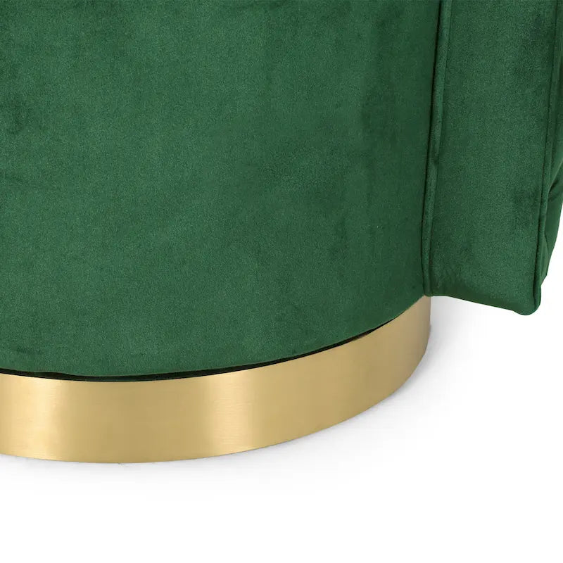 Cardan Modern Glam Round Open Back Velvet Swivel Club Chair by Christopher Knight Home - 26.25 L x 24.25 W x 28.50 H