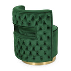 Cardan Modern Glam Round Open Back Velvet Swivel Club Chair by Christopher Knight Home - 26.25 L x 24.25 W x 28.50 H