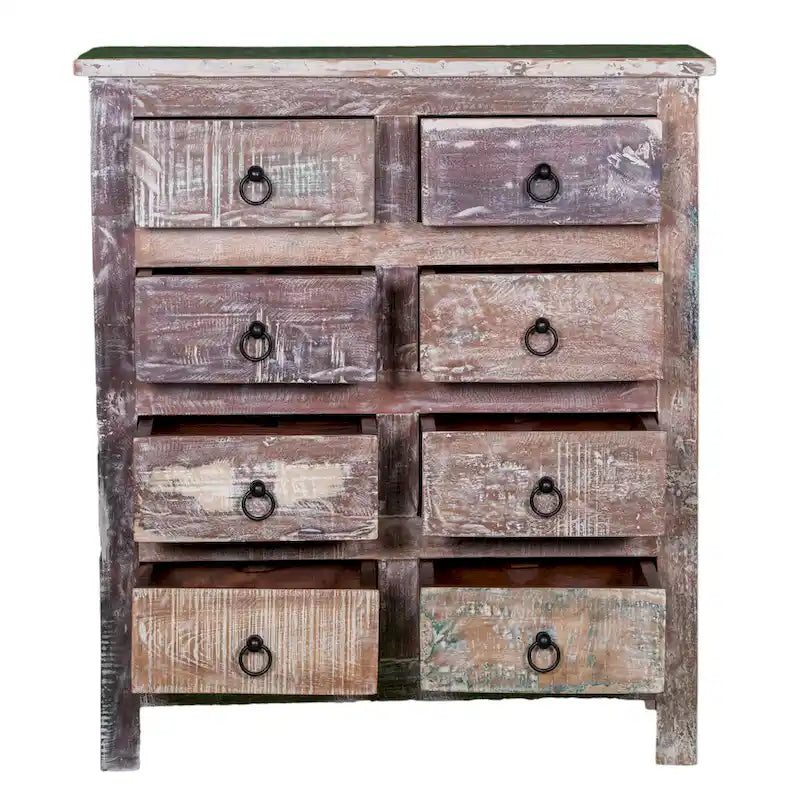 Maadze 32 Wide Reclaimed wood 8-Drawers Chest