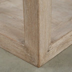 Artissance Peking Grand Framed Square Side Table, 22 Inch Tall, Weathered White Wash Finish