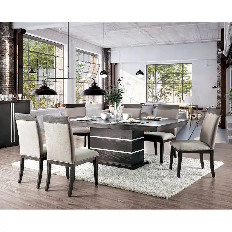 Shatterley Contemporary Brown 7-Piece Dinning Set by Furniture of America