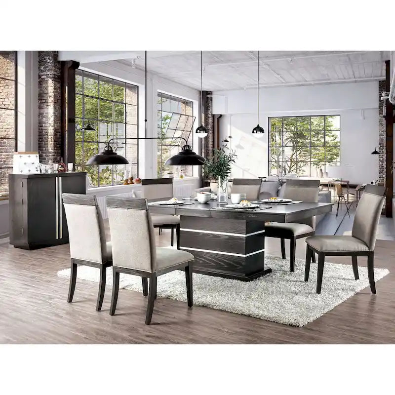 Shatterley Contemporary Brown 7-Piece Dinning Set by Furniture of America
