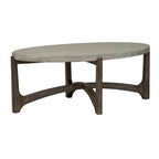 Cascade Wirebrush Rustic Brown Oval Cocktail Table