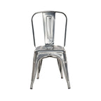 Gunmetal Industrial Rustic Dining Chairs (Set of 4)