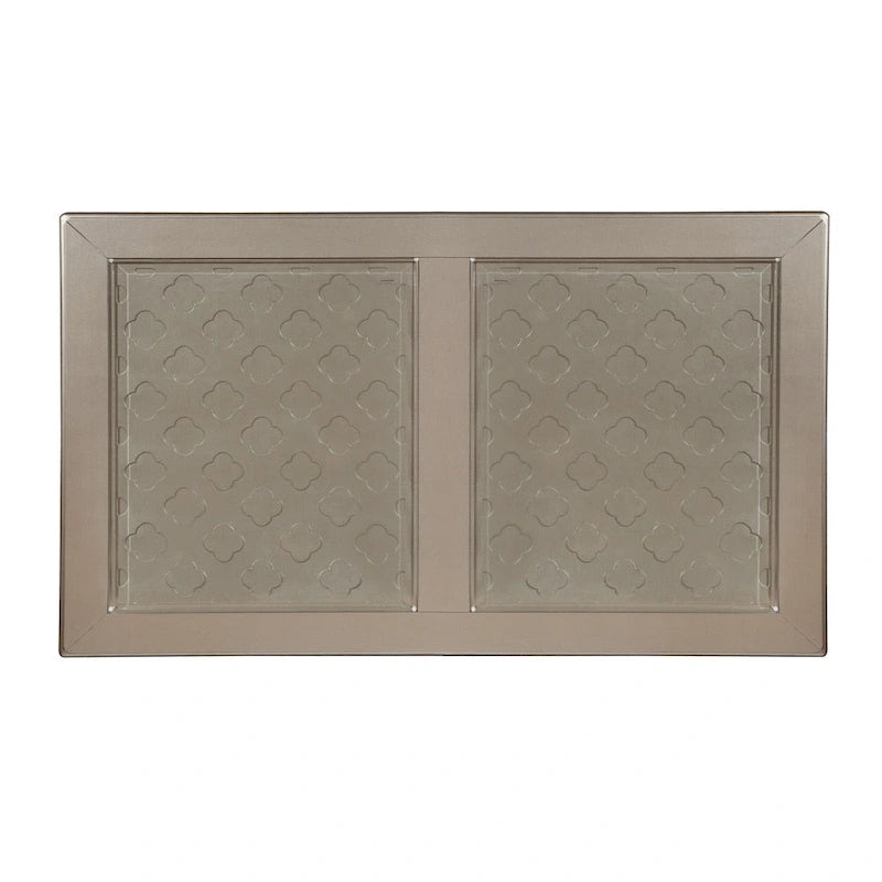 Furniture of America Tily Glam 66-inch Glass Top Wood Dining Table