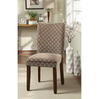 HomePop Modern Parson Blue/ Chocolate Damask Diamo - N/A