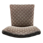 HomePop Modern Parson Blue/ Chocolate Damask Diamo - N/A