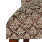 HomePop Modern Parson Blue/ Chocolate Damask Diamo - N/A