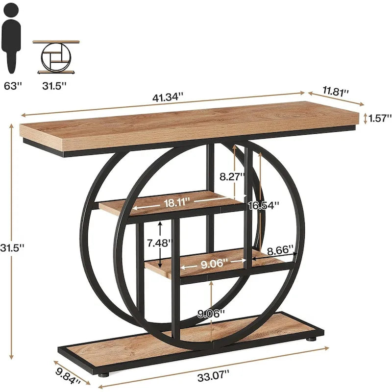 41.3 Console Entryway Table, 4 Tiers Sofa Table