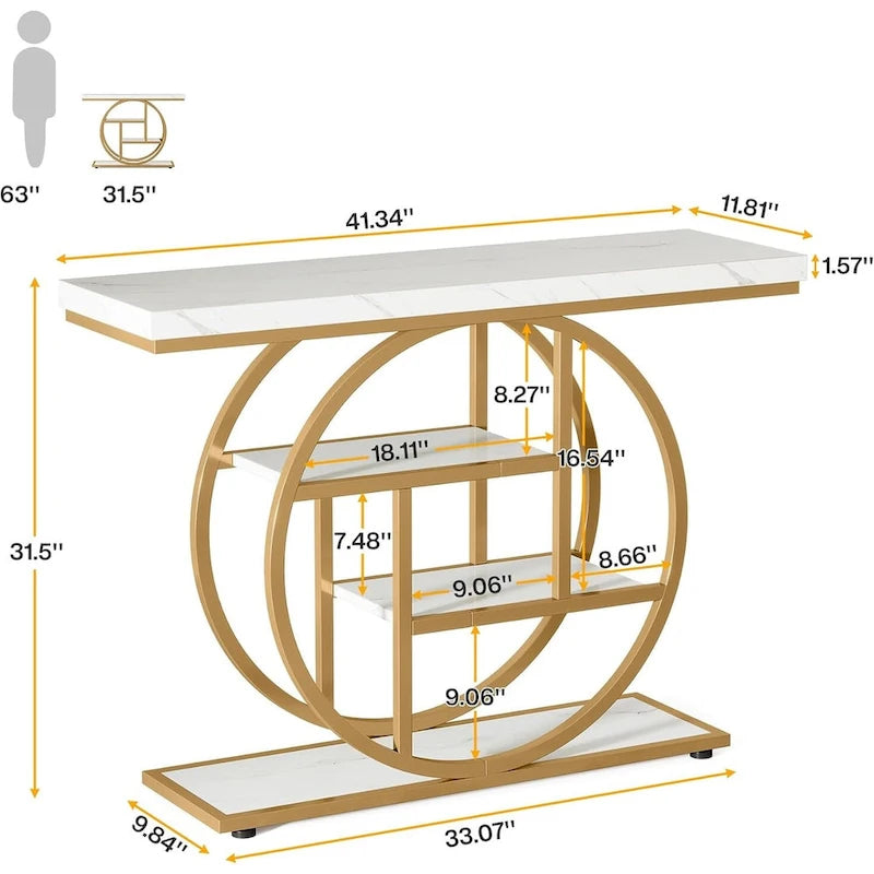 41.3 Console Entryway Table, 4 Tiers Sofa Table