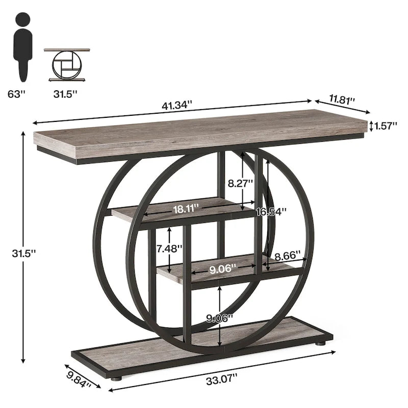 41.3 Console Entryway Table, 4 Tiers Sofa Table