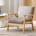 Padded Seat Wooden Lounge Armchair