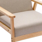Padded Seat Wooden Lounge Armchair