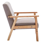 Padded Seat Wooden Lounge Armchair