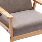 Padded Seat Wooden Lounge Armchair