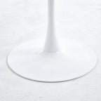 42.1 Tulip Dining Table With Round Marble Pattern Table Top for 4-6 People