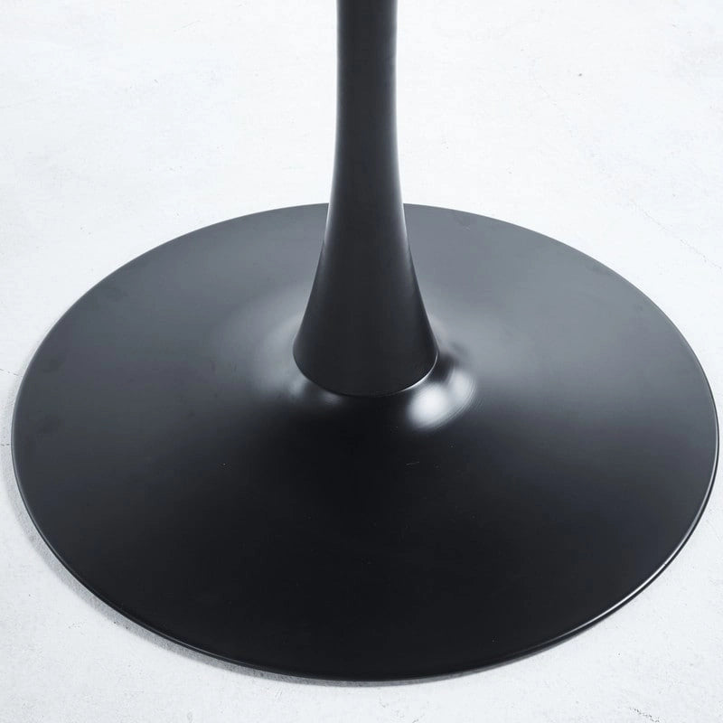 42.1 Tulip Dining Table With Round Marble Pattern Table Top for 4-6 People