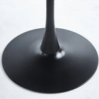 42.1 Tulip Dining Table With Round Marble Pattern Table Top for 4-6 People