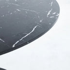 42.1 Tulip Dining Table With Round Marble Pattern Table Top for 4-6 People