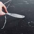 42.1 Tulip Dining Table With Round Marble Pattern Table Top for 4-6 People