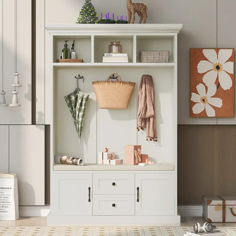 47.2Inch Hall Tree with 3 Hooks for Entrance