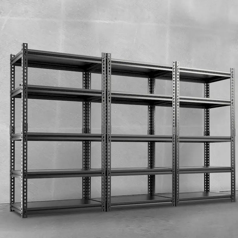 DoCred Metal Shelving Unit, Heavy Duty Garage Storage Rack, 3Pack