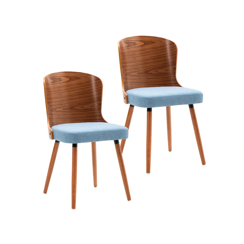 Porthos Home Karr Armless Dining Chairs Set of 2, Beech Wood Back & Legs