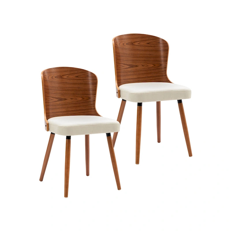Porthos Home Karr Armless Dining Chairs Set of 2, Beech Wood Back & Legs