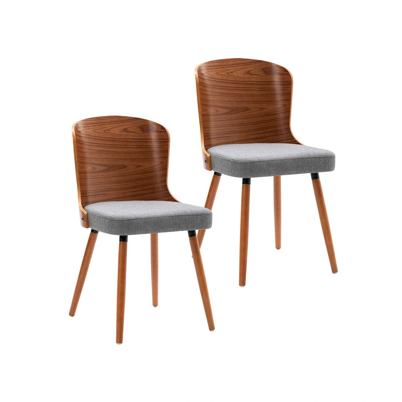 Porthos Home Karr Armless Dining Chairs Set of 2, Beech Wood Back & Legs