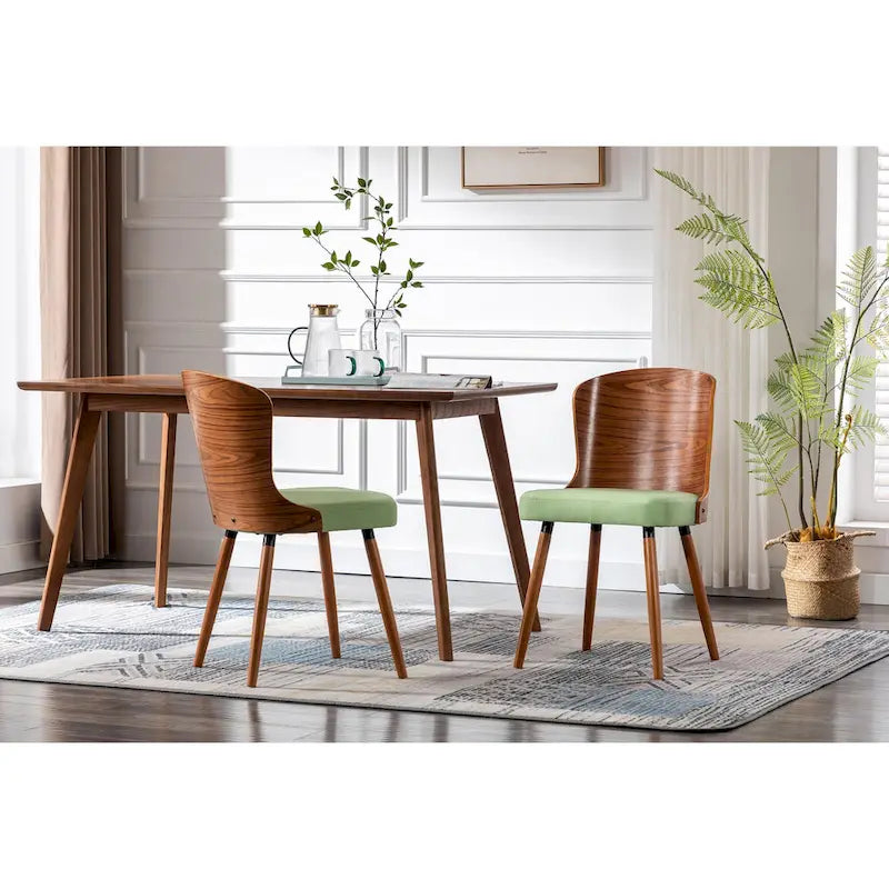 Porthos Home Karr Armless Dining Chairs Set of 2, Beech Wood Back & Legs