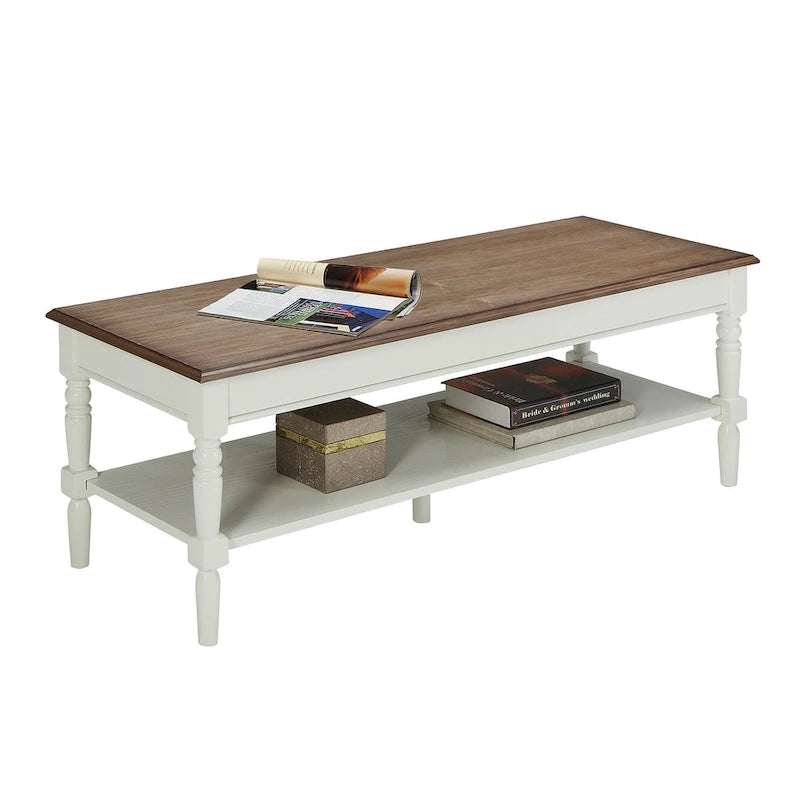 Convenience Concepts French Country Coffee Table with Shelf