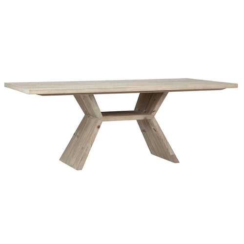 Dining Table photo - 79 Rectangular Reclaimed Pine Modern Honeycomb Pedestal Base Dining Table