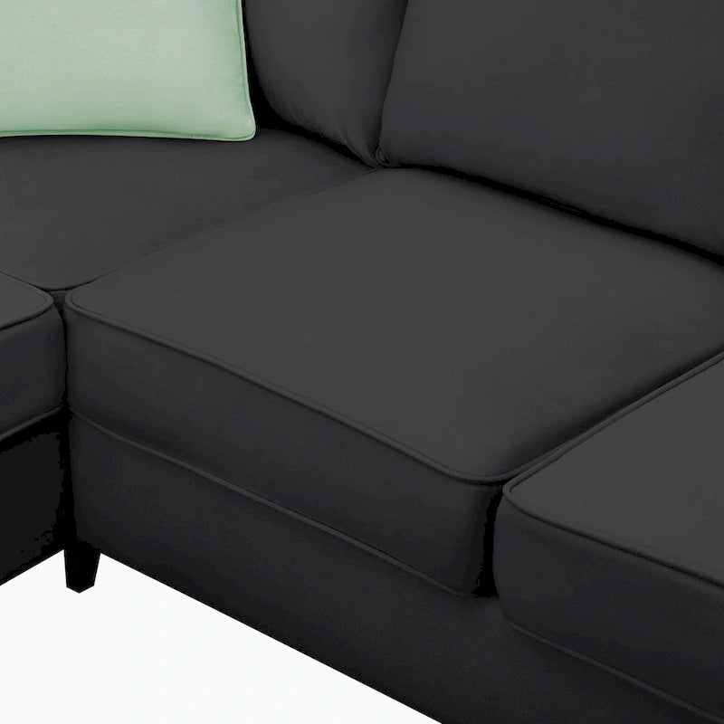 Modular Sectional Sofa with Ottoman and 3 Pillows