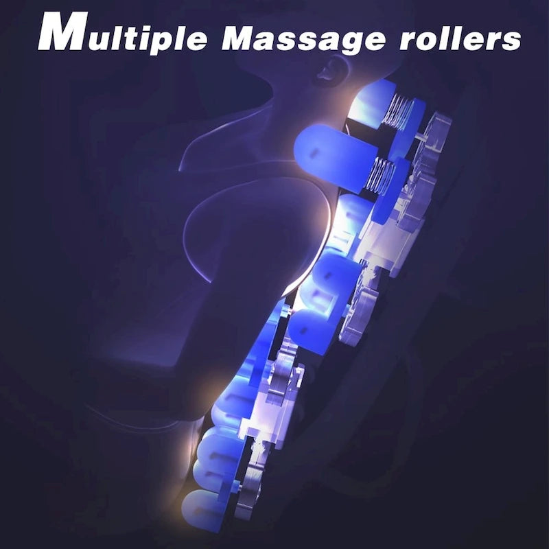 Massage Chair Recliner with Zero Gravity Airbag Massage Bluetooth Speaker Foot RollerBlack