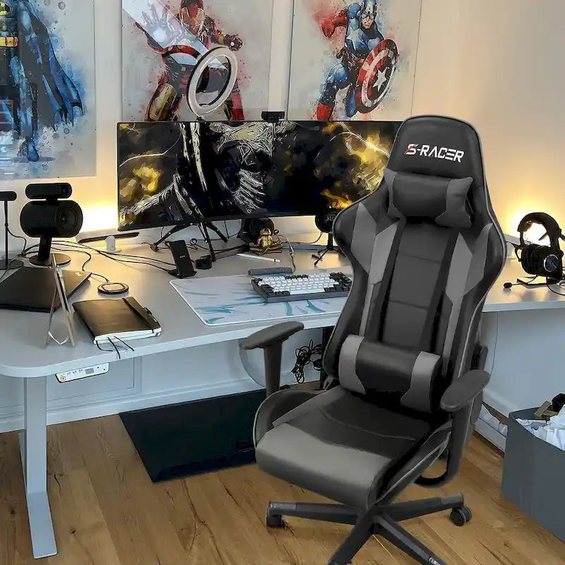 Homall Ergonomic Faux Leather Adjustable Swivel Office Gaming Chair