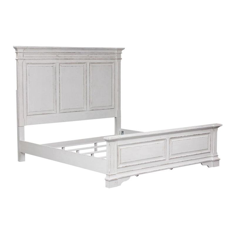 The Gray Barn Abbey Park Antique White King Panel Bed
