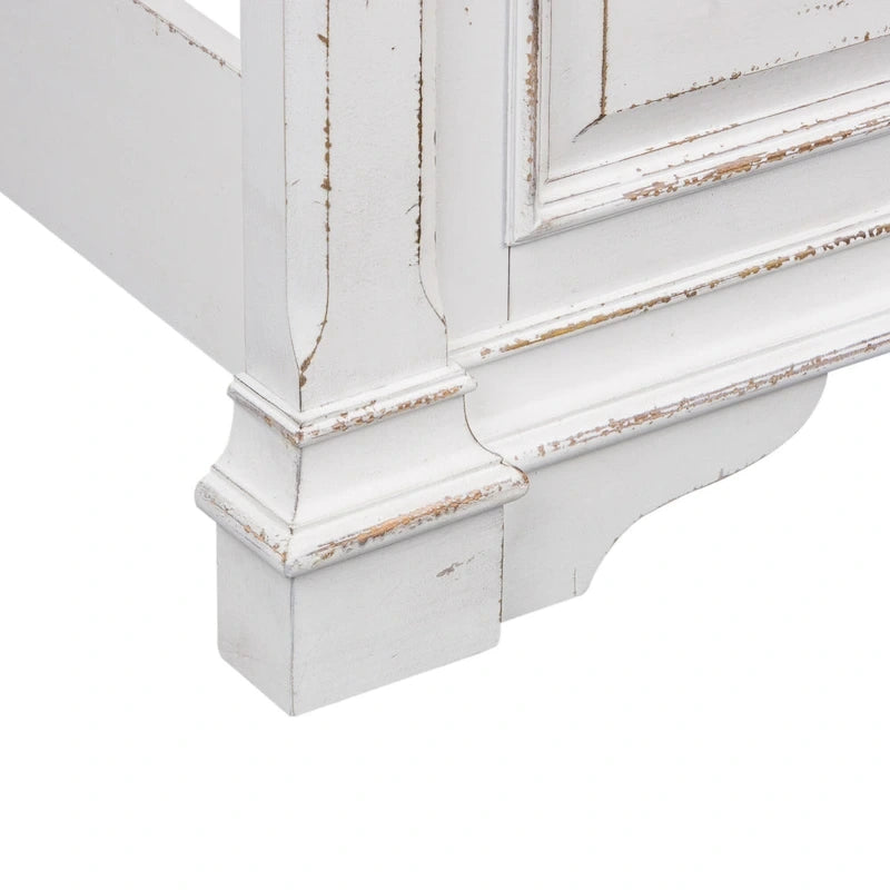 The Gray Barn Abbey Park Antique White King Panel Bed