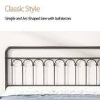 CUSchoice Metal Bed Queen in Black and Antique Brown Finishes