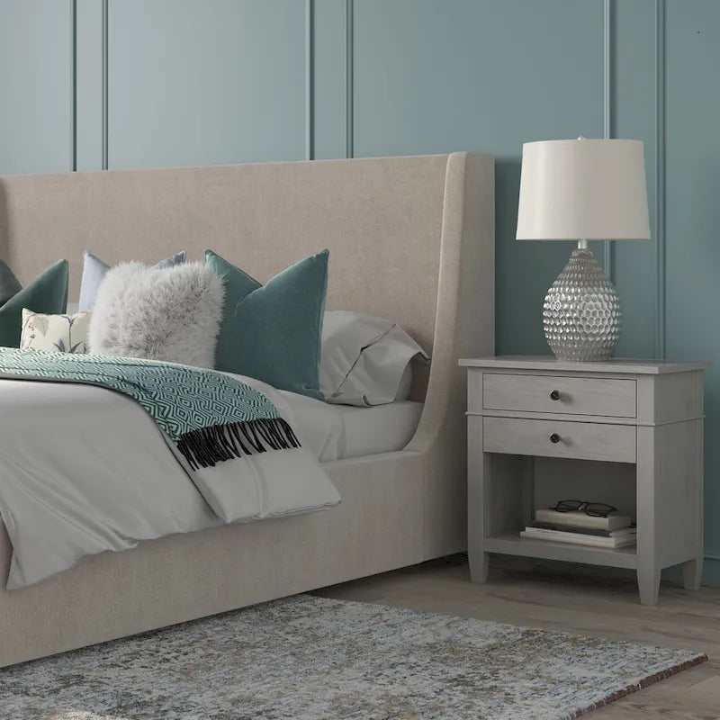 WYNDENHALL Sterling SOLID WOOD 24 inch Wide Bedside Nightstand Table