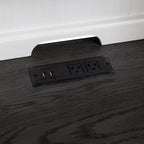 Allyson Park Wirebrushed White Charcoal L Shaped Desk Set