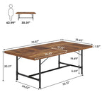 Rectangle Meeting Seminar Table for Conference Room, 70.8 W x 35.4 D
