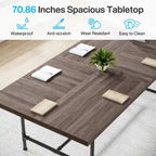 Rectangle Meeting Seminar Table for Conference Room, 70.8 W x 35.4 D