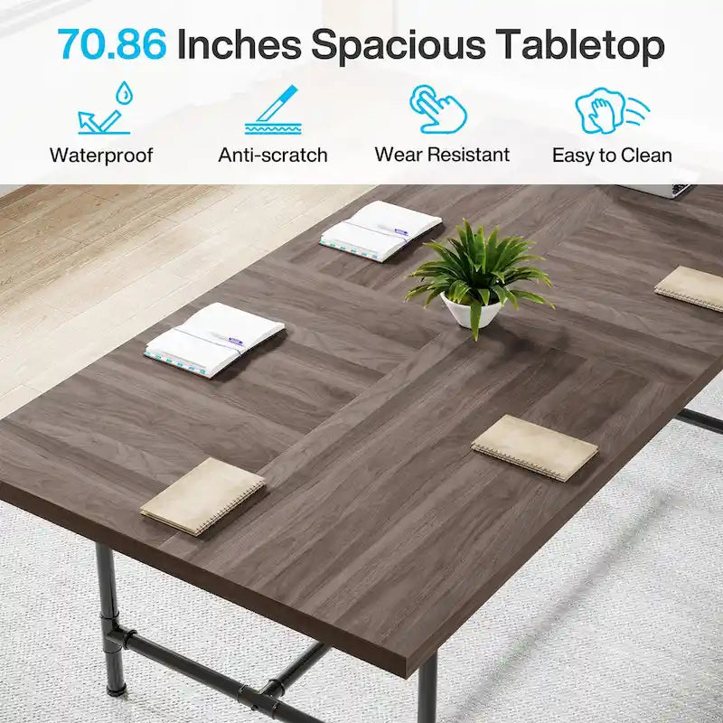 Rectangle Meeting Seminar Table for Conference Room, 70.8 W x 35.4 D