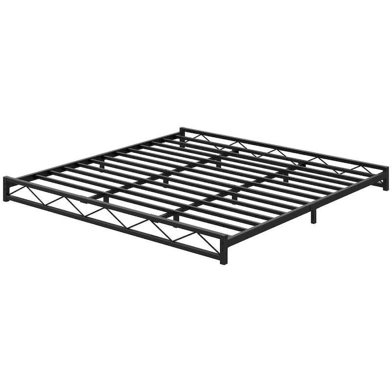 Easy Assembly King Size Bed Frame with Steel Slat Support