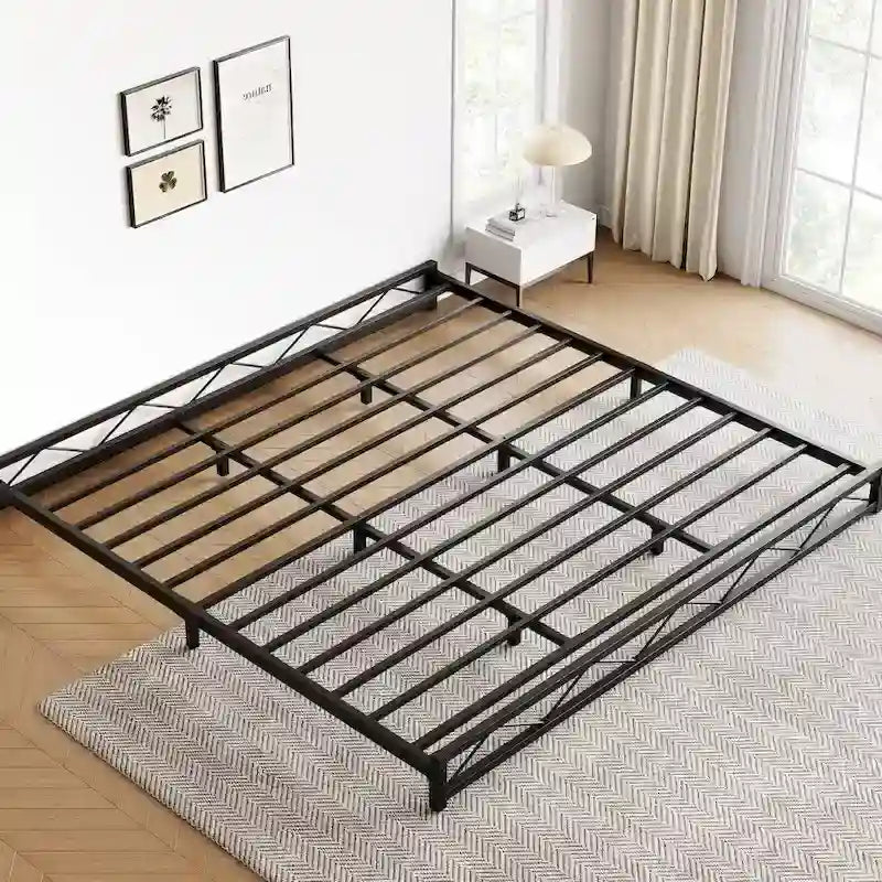 Easy Assembly King Size Bed Frame with Steel Slat Support